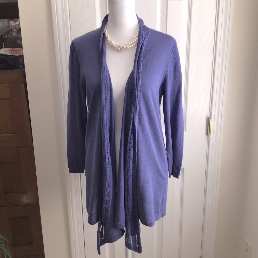 Linen/Cotton Blend Anne Klein Cardigan